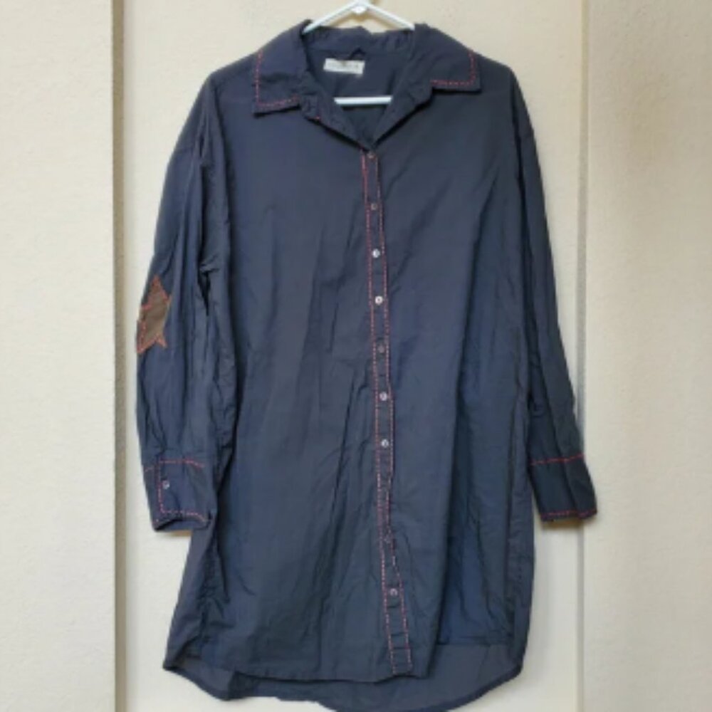 NATURAL LIFE Long Sleeve Button Front Dress. Size Medium